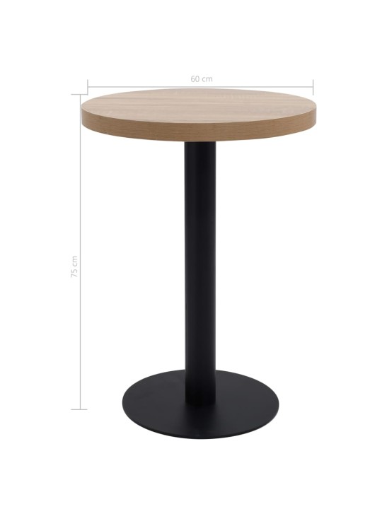 Bistro galds, gaiši brūns, 60 cm, MDF