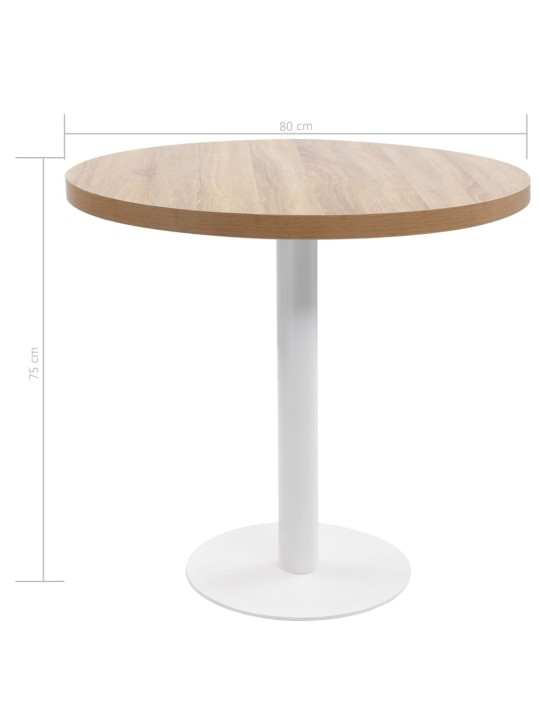 Bistro galds, gaiši brūns, 80 cm, MDF