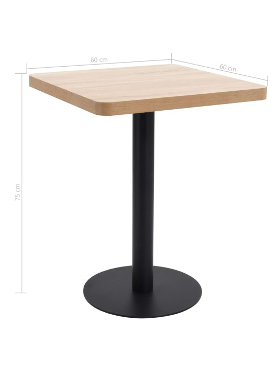 Bistro galds, gaiši brūns, 60x60 cm, mdf