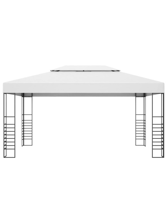 Dārza nojume, balta, 4x3x2,7 m, pulvekrāsots tērauds