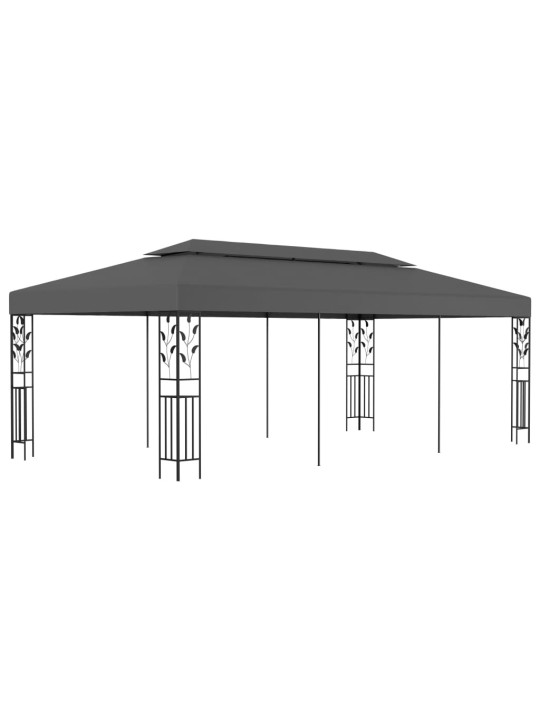 Dārza nojume, 3x6 m, antracītpelēka