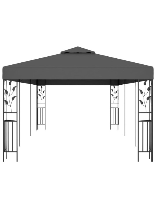 Dārza nojume, 3x6 m, antracītpelēka