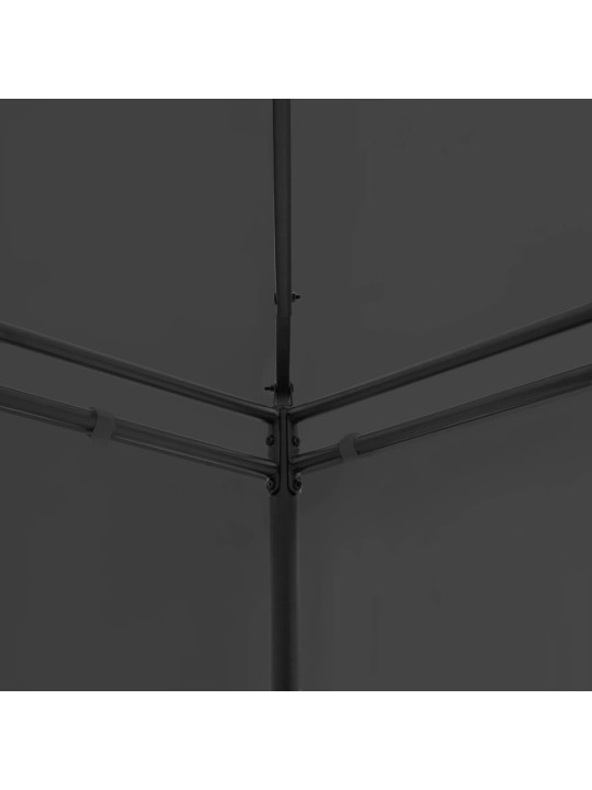 Dārza nojume ar aizkariem, 600x298x270 cm, antracītpelēka