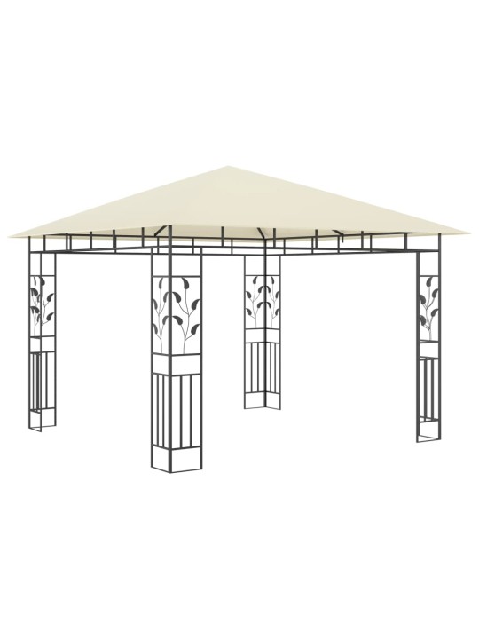 Dārza nojume ar moskītu tīklu, 3x3x2,73 m, 180 g/m², krēmkrāsas