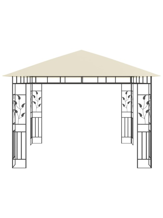 Dārza nojume ar moskītu tīklu, 3x3x2,73 m, 180 g/m², krēmkrāsas
