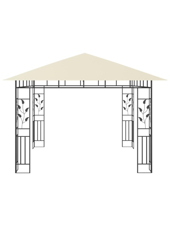 Dārza nojume ar moskītu tīklu, 3x3x2,73 m, 180 g/m², krēmkrāsas
