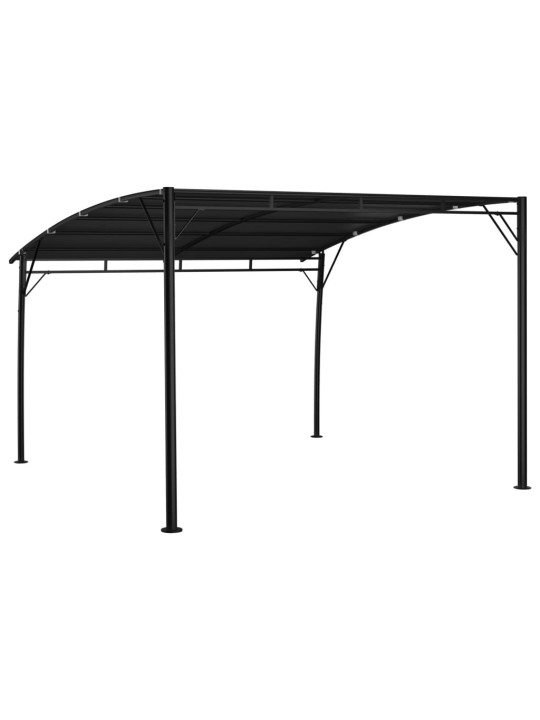 Dārza nojume, 3x3x2,55 m, antracītpelēka