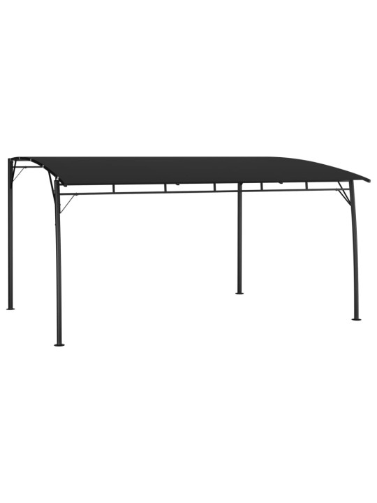 Dārza nojume, 4x3x2,55 m, antracītpelēka