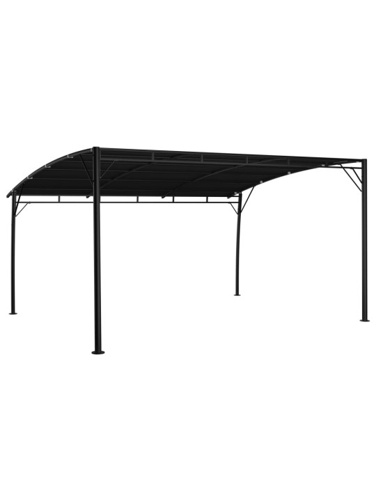 Dārza nojume, 4x3x2,55 m, antracītpelēka