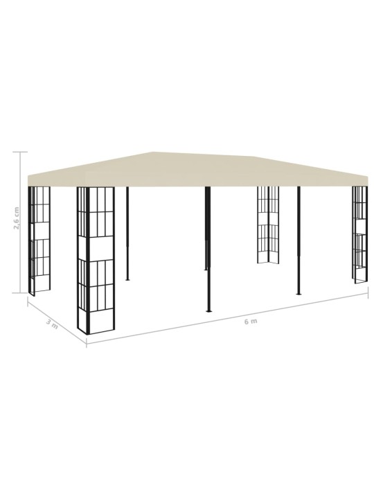 Dārza nojume, 3x6 m, krēmkrāsas