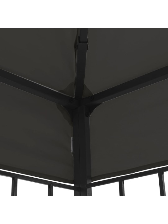 Dārza nojume, 3x6 m, antracītpelēka