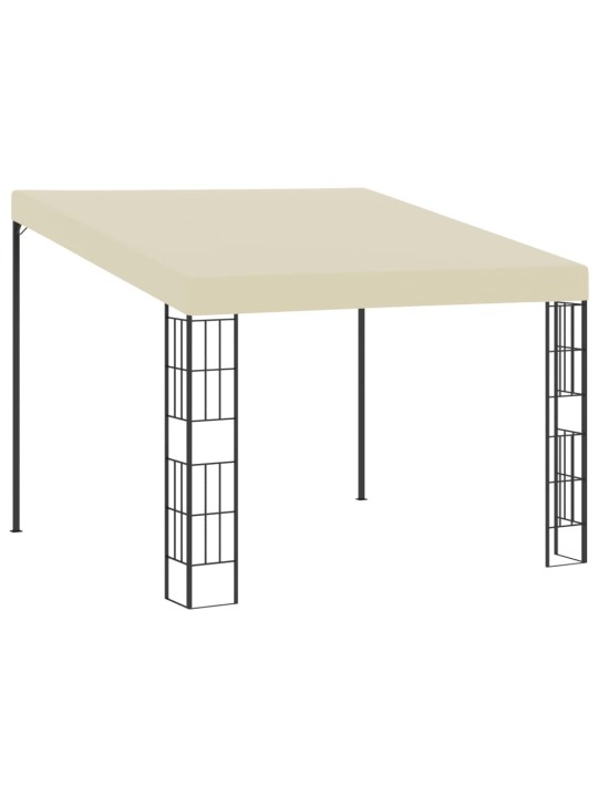 Dārza nojume, stiprināma pie sienas, 3x3 m, krēmkrāsas audums