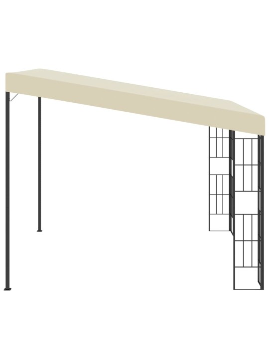 Dārza nojume, stiprināma pie sienas, 3x3 m, krēmkrāsas audums
