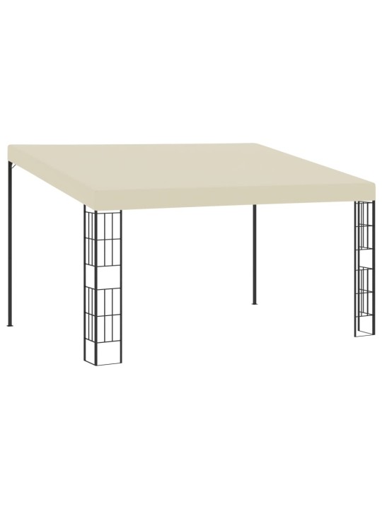 Dārza nojume, stiprināma pie sienas, 3x4 m, krēmkrāsas audums