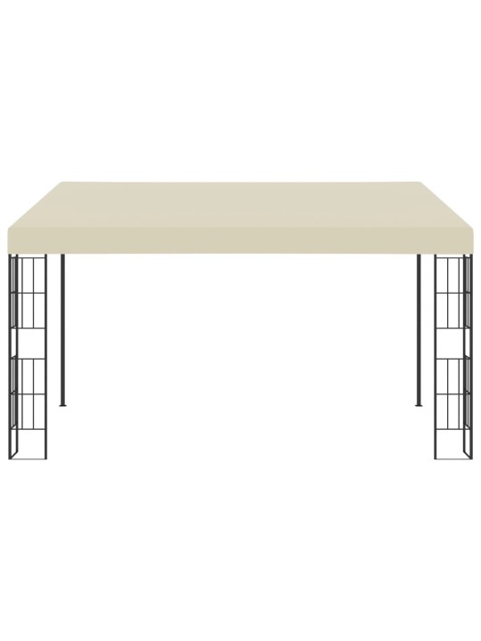 Dārza nojume, stiprināma pie sienas, 3x4 m, krēmkrāsas audums