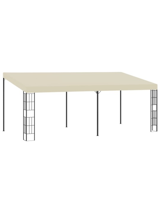 Dārza nojume, stiprināma pie sienas, 3x6 m, krēmkrāsas audums
