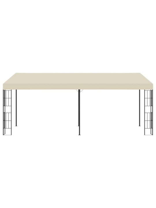 Dārza nojume, stiprināma pie sienas, 3x6 m, krēmkrāsas audums