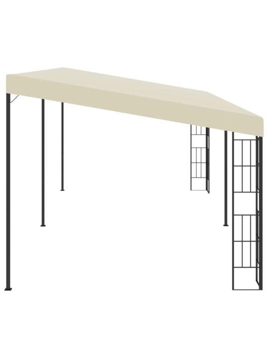 Dārza nojume, stiprināma pie sienas, 3x6 m, krēmkrāsas audums