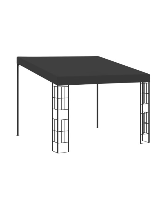 Dārza nojume, stiprināma pie sienas, 3x3 m, pelēks audums