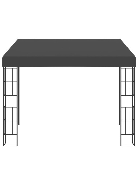 Dārza nojume, stiprināma pie sienas, 3x3 m, pelēks audums