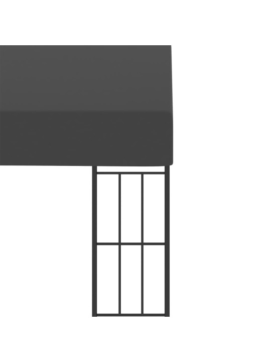 Dārza nojume, stiprināma pie sienas, 3x3 m, pelēks audums