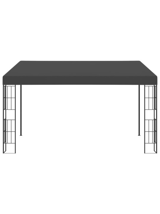 Dārza nojume, stiprināma pie sienas, 3x4 m, pelēks audums