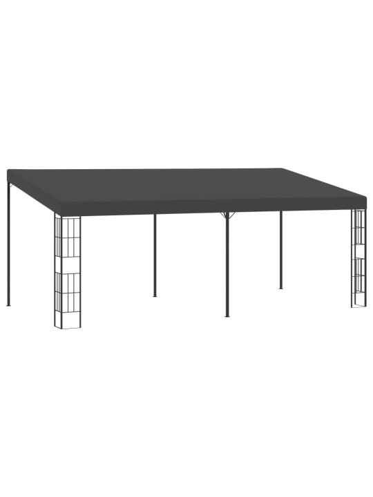 Dārza nojume, stiprināma pie sienas, 3x6 m, pelēks audums