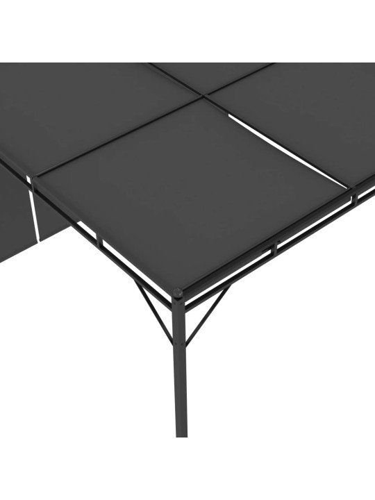 Dārza nojume ar sānu aizkariem, 3x3x2,25 m, antracītpelēka