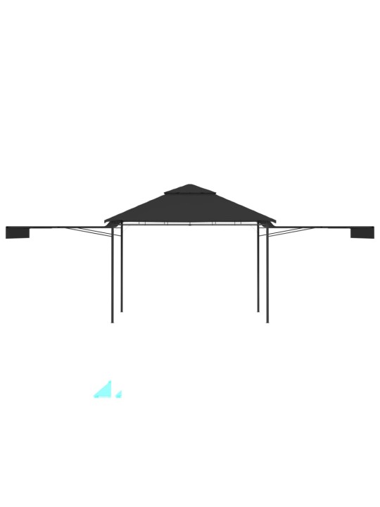 Nojume ar 2 izvelkamiem jumtiem, 3x3x2,75 m, pelēka,180 g/m²