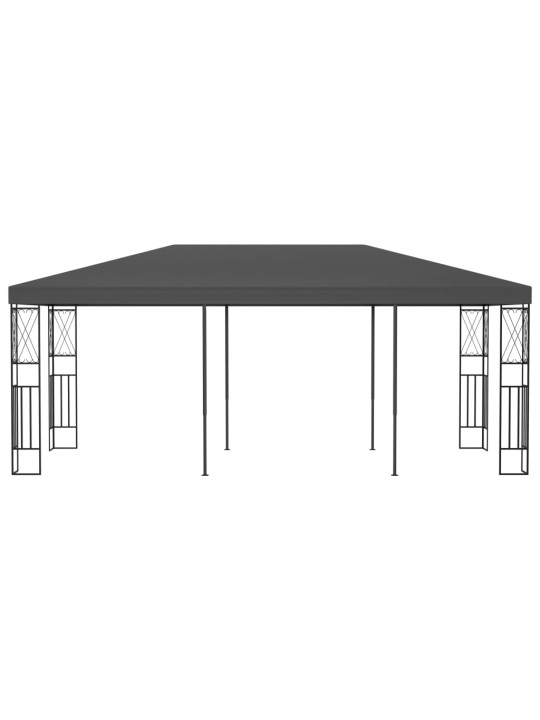 Dārza nojume, 3x6 m, antracītpelēks audums