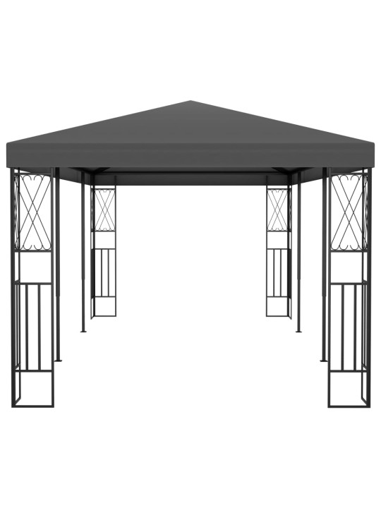 Dārza nojume, 3x6 m, antracītpelēks audums