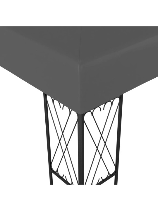 Dārza nojume, 3x6 m, antracītpelēks audums