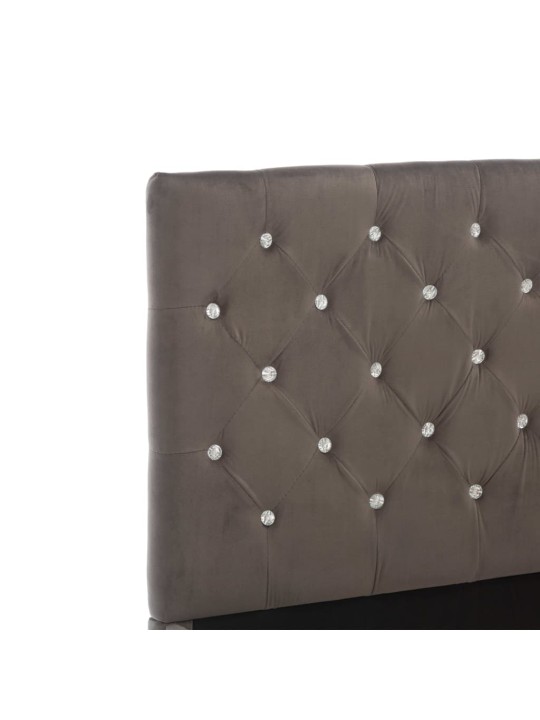 Gultas rāmis, pelēks audums, 120x200 cm
