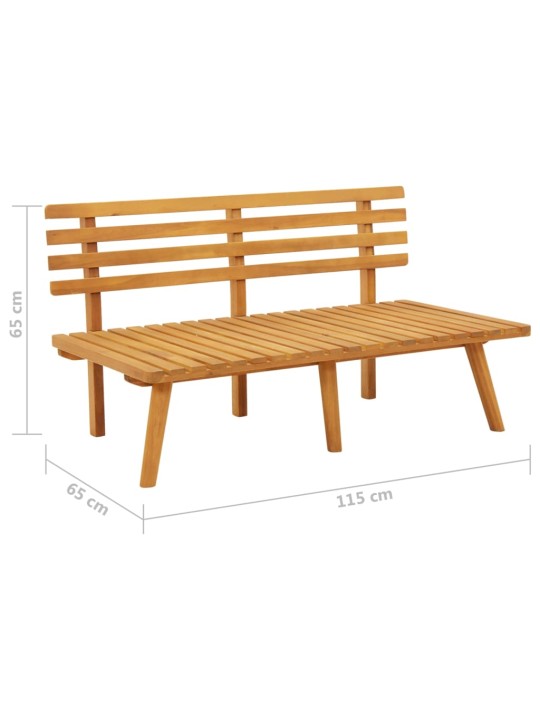Dārza sols ar spilveniem, 115 cm, akācijas masīvkoks