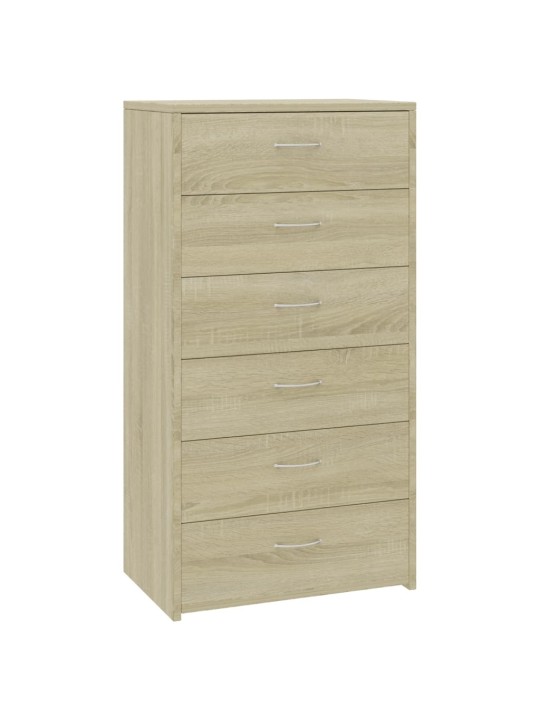 Kumode ar 6 atvilktnēm, 50x34x96 cm, inženierijas koks