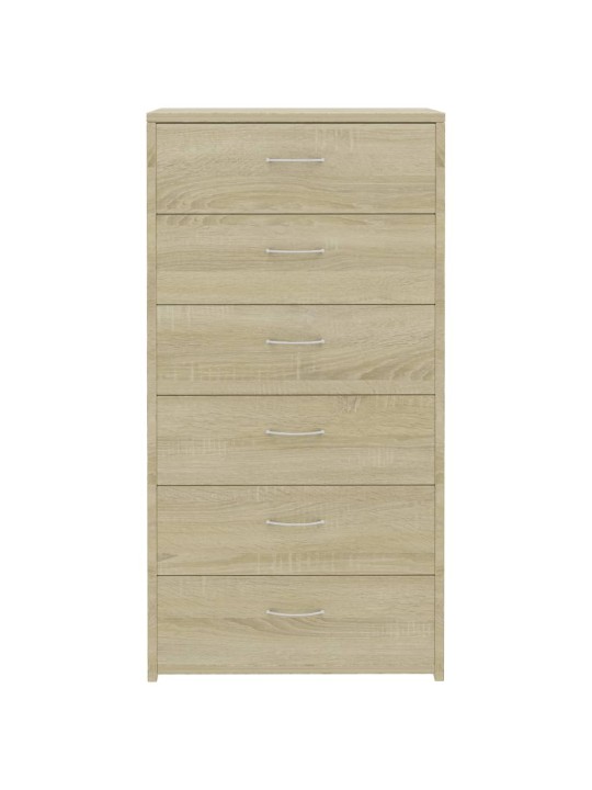 Kumode ar 6 atvilktnēm, 50x34x96 cm, inženierijas koks