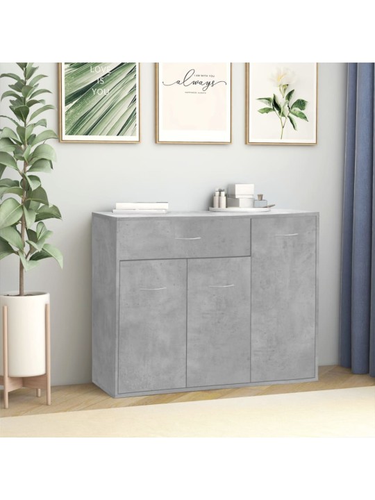 Kumode, 88x30x70 cm, inženierijas koks, betona pelēka