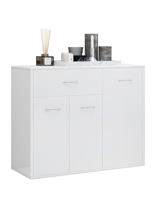 Kumode, 88x30x70 cm, inženierijas koks, spīdīgi balta