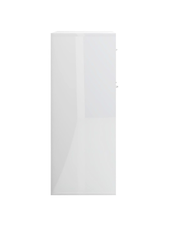 Kumode, 88x30x70 cm, inženierijas koks, spīdīgi balta