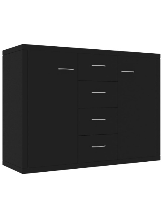 Kumode, melns, 88x30x65 cm, inženierijas koks
