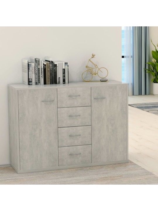 Kumode, 88x30x65 cm, inženierijas koks, betona pelēka