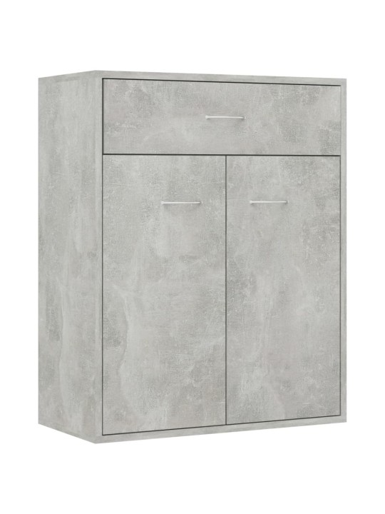 Kumode, betona pelēka, 60x30x75 cm, inženierijas koks