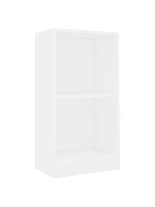 Grāmatu plaukts, balts, 40x24x75 cm, inženierijas koks