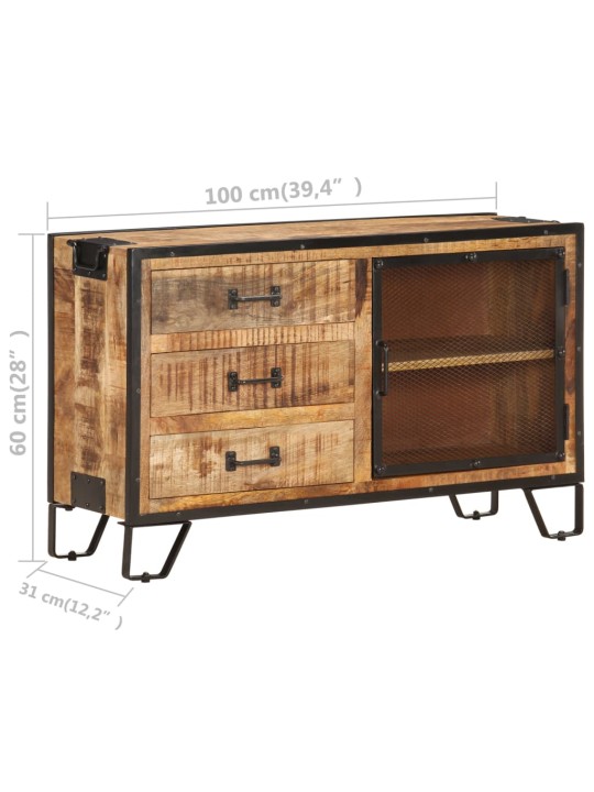 Kumode, 100x31x60 cm, neapstrādāts mango masīvkoks