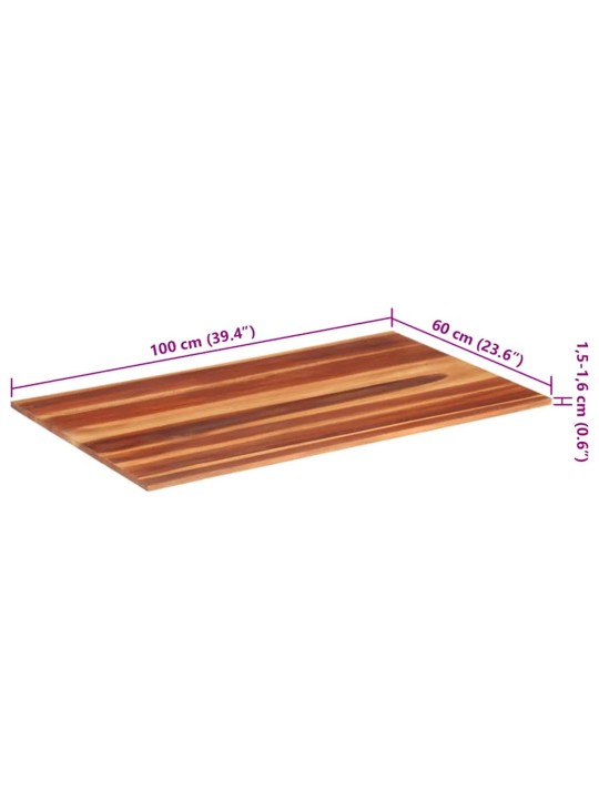 Galda virsma, 15-16 mm, 60x100 cm, akācijas masīvkoks