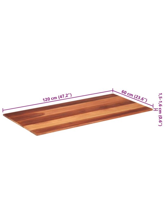 Galda virsma, 15-16 mm, 60x120 cm, akācijas masīvkoks