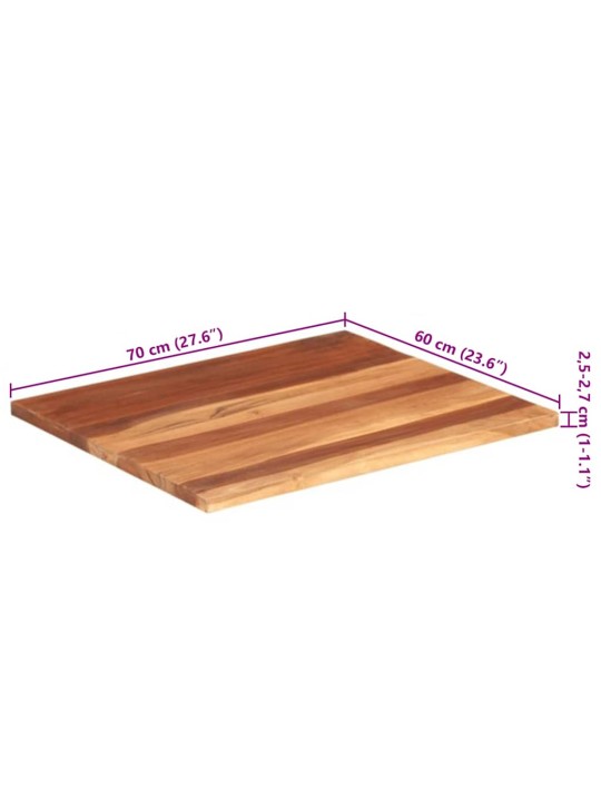 Galda virsma, 25-27 mm, 60x70 cm, akācijas masīvkoks
