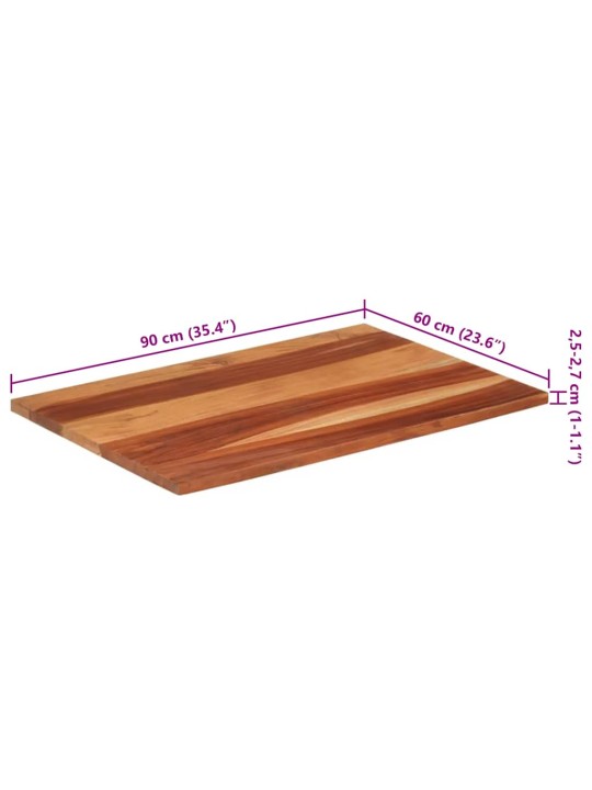 Galda virsma, 25-27 mm, 60x90 cm, akācijas masīvkoks