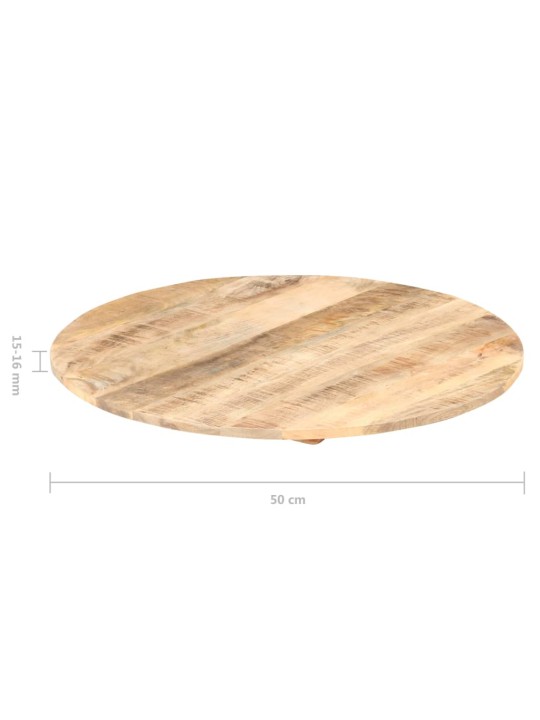 Galda virsma, 15-16 mm, 50 cm, apaļa, mango masīvkoks