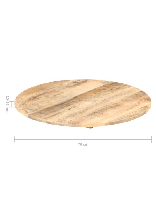 Galda virsma, 15-16 mm, 70 cm, apaļa, mango masīvkoks